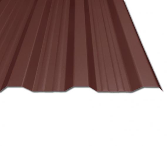 Durch die geringe Profilhöhe von 18 mm sehr beliebt: Trapezblech T-18DR 0,40 mm in Anthrazit, Rot und Braun